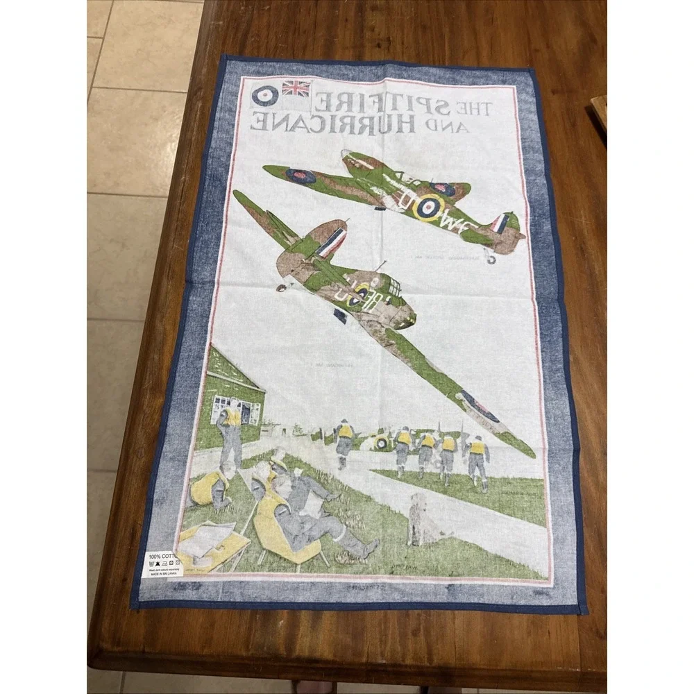 Spitfire Hurricane Airplanes Tea Towel 18x28